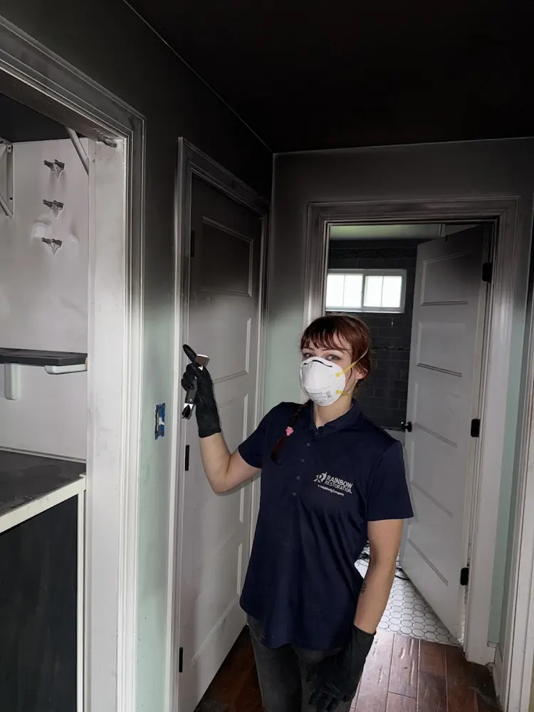 Superior Water Restoration of Apopka technician in protective gear on a job in Apopka